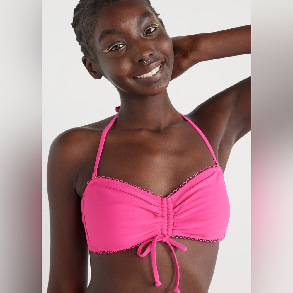 Pink Halter Bikini Top